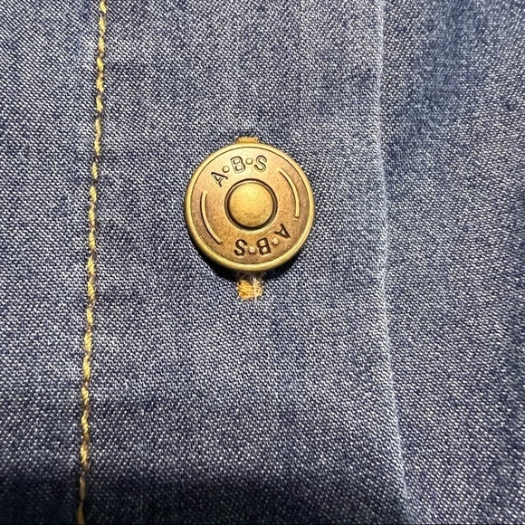 ABS ALLEN SCHWARTZ *NWT* 100% COTTON A-LINE DENIM BUTTON DOWN SKIRT SIZE 29 - Picture 11 of 16